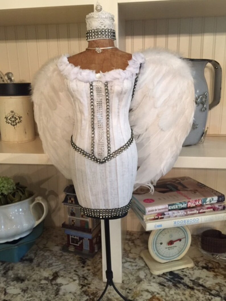 Vintage Inspired Tabletop Dress Form Mannequin Black and White Etsy