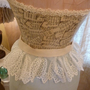 Vintage Inspired Dress Form Mannequin Lace Belt Blue Skirt FREE SHIP & LAYAWAY image 5