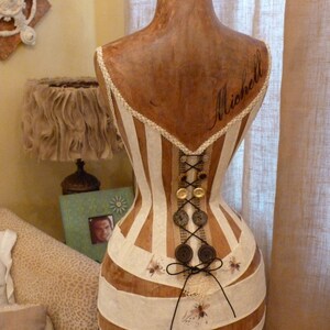 Vintage Inspired Dress Form Mannequin OOAK Quuen Bee Crown Off-white ...