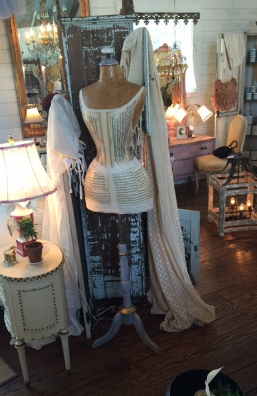 Vintage Inspired Dress Form Mannequin Music Sheet French Lace - Etsy