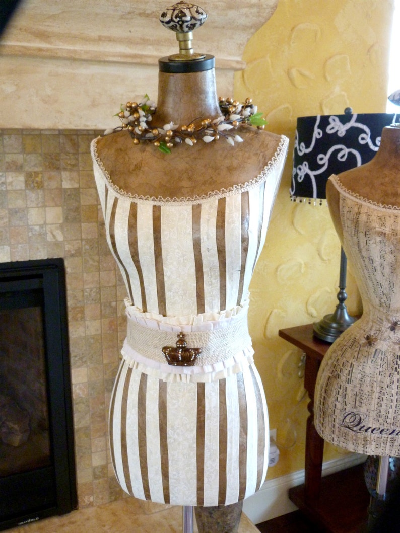 Vintage Inspired Dress Form Mannequin With Crown Belt FREE SHIP & LAYAWAY image 2