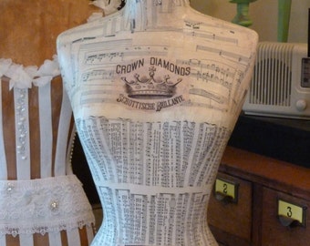 Full Size Mannequin Dress Form Vintage Inspired   Art Free Shipping & Layaway Available