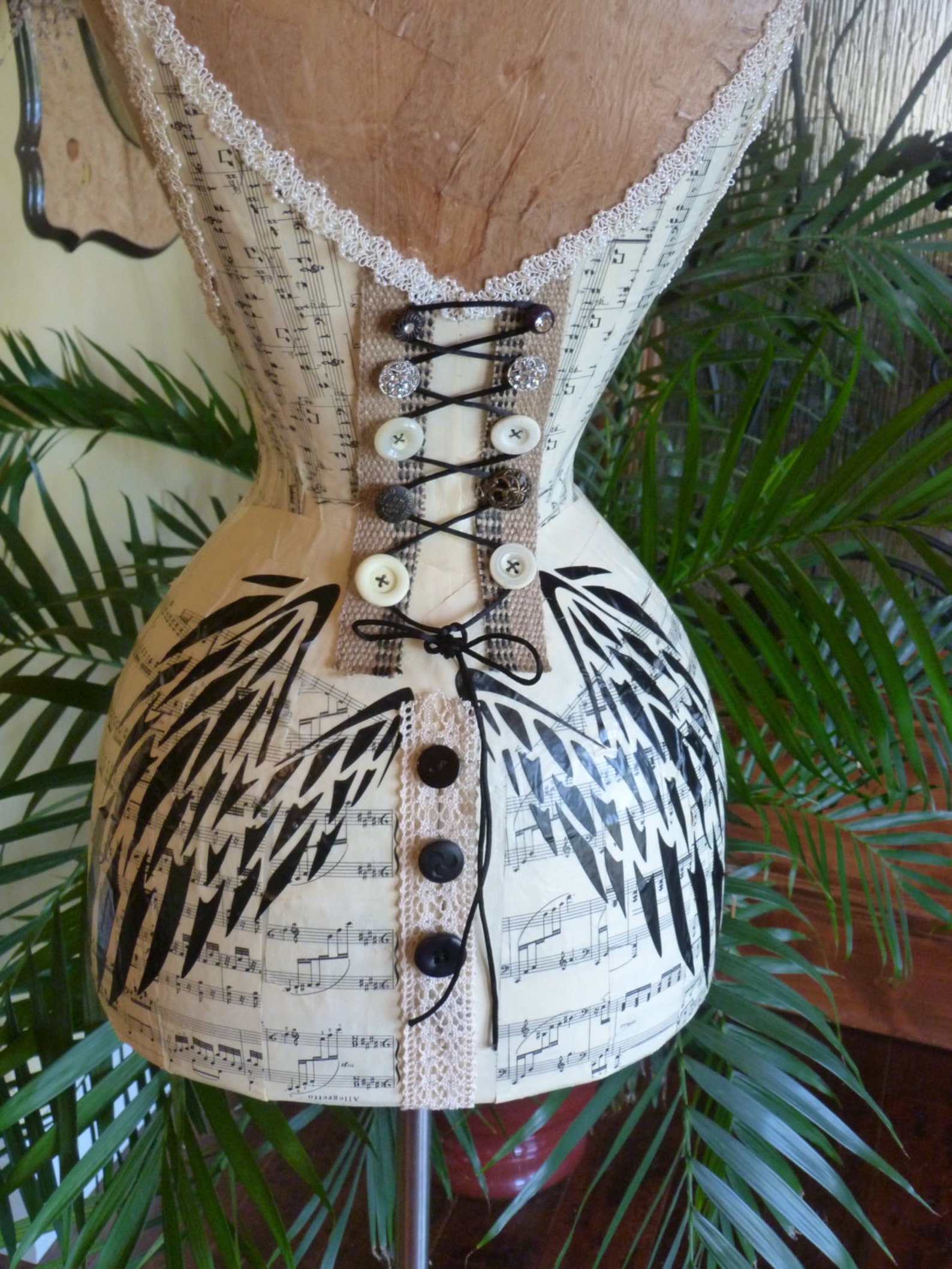 Vintage Inspired Dress Form Mannequin Monogram Wasp Waist - Etsy
