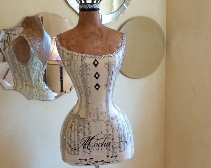 Glitter Bling Vintage Inspired Dress Form Mannequin Full Size Custom ...