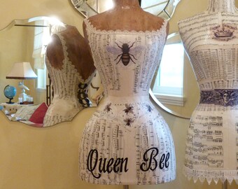 Vintage Inspired Dress Form Mannequin Queen Bee Wasp Waist FREE SHIP & LAYAWAY