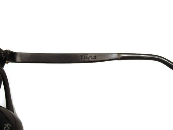 Vintage Black Horn Rim Eyeglasses Frame Tura Shel… - image 4