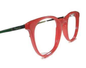 Vintage HornRim Red Cateye Eyeglasses Eyewear Frame France  Shelf #173