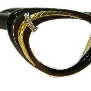 Vintage 60s Winged Cateye Eyeglasses Eyewear Frame New Old Stock (NOS) Shelf #326