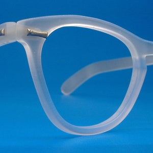 Vintage 50s Translucent Pearl Women&#39;s HornRim Cateye Eyeglasses Eyewear Shelf#351