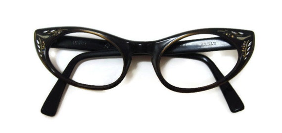 Vintage 60s Eyeglasses Eyewear With Rhinestones F… - image 3