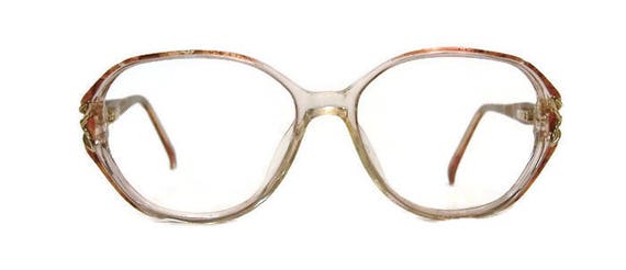 Vintage 80s Big Lens Cateye Eyeglasses Eyewear Fr… - image 3