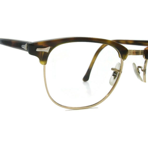 Vintage Mens Tortoise Hornrim Eyeglasses #378