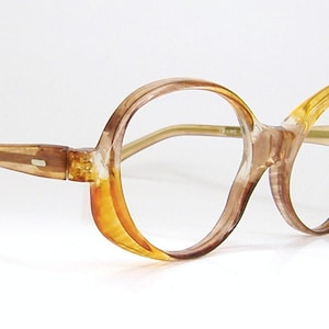 Vintage70s 80s Orange Big Lens Eyeglasses Eyewear Frame France NOS   Shelf #81