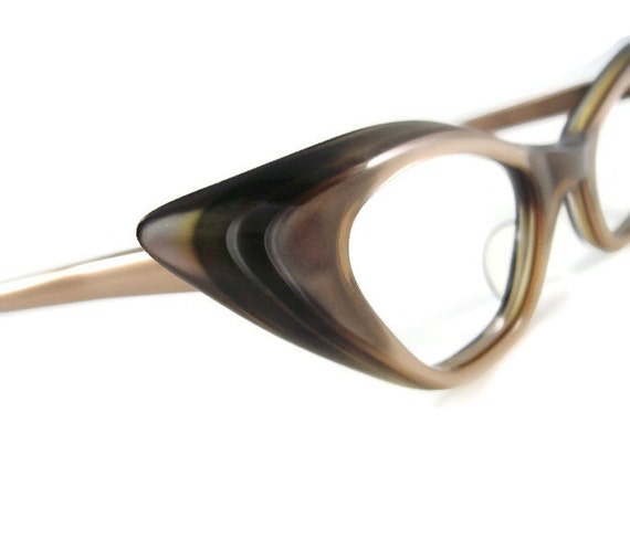Vintage 50s Cateye Eyeglasses Eyewear Frame NewOl… - image 1