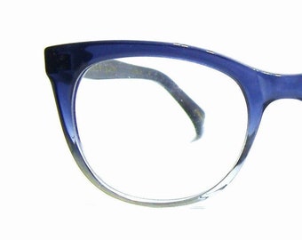Vintage Blue Horned Rim Eyeglasses #300