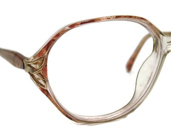Vintage 80s Big Lens Cateye Eyeglasses Eyewear Frame  Shelf #245