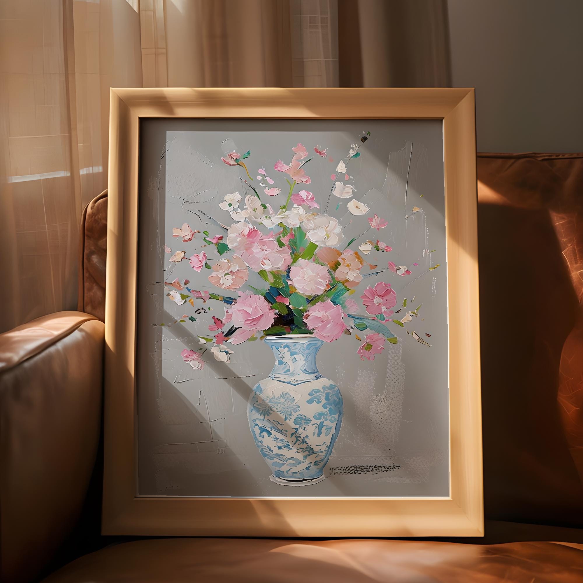Grand Millennial Chinoiserie Printable Wall Art, Set of 2 Pink White ...