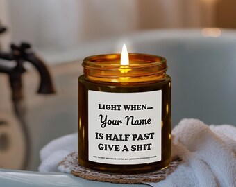 Personalized Sarcastic Candle Gift: Funny Mother's Day Present