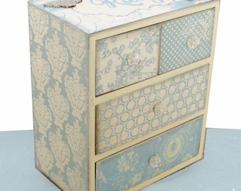 Boîte à bijoux personnalisée pour fille Bleu Danube