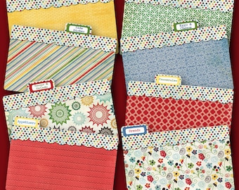 Recipe Card Dividers Retro Coordinates with Retro Personalized Recipe Box