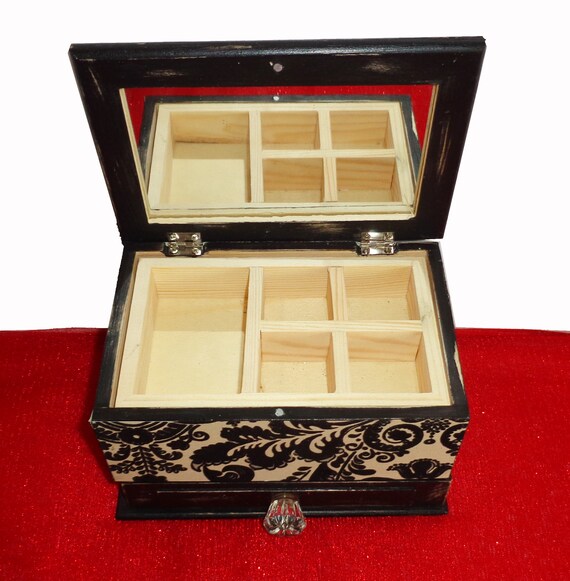 Jewelry Box Paris Personalized 3 Tiers With Mirror & Drawers