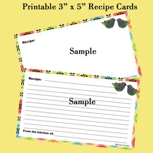 Rezept Karte Printable & bearbeitbar Sofortiger Download Personalisierte Tutti Fruitti Koordinaten mit Tutti Fruitti Rezept Box
