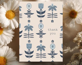 Scandinavian Style Floral Card Bundle | Instant Digital Download