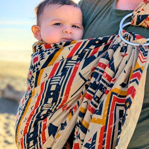 Draagdoek draagdoek biologische hennep en eucalyptus – Boho draagdoek voor pasgeborene tot peuter (Sedona Mesa)