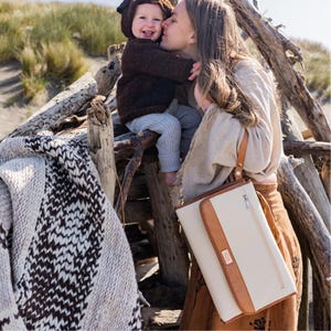 Cambiador de pañales portátil / No tóxico + certificado OEKO-TEX / Elegante tapete de viaje para bebés / Plegable, impermeable y lavable