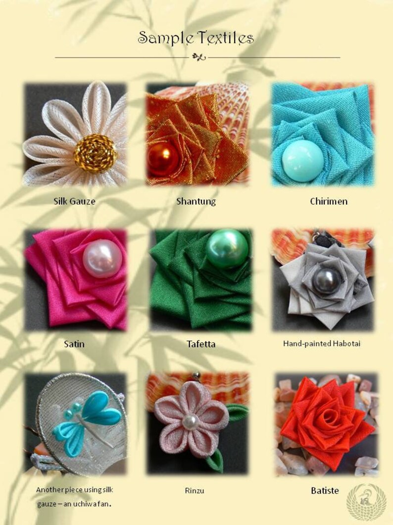 Tsumami Kanzashi Tutorial Pack Etsy