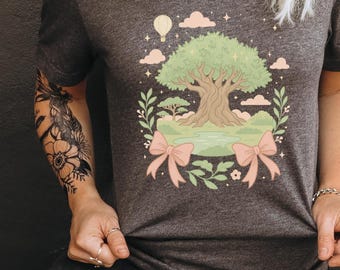 Camiseta del Árbol de la Vida del Reino Animal de Disney World, Camiseta con iconos de los parques Disney en tonos pastel para chicas, Vacaciones en Disney World
