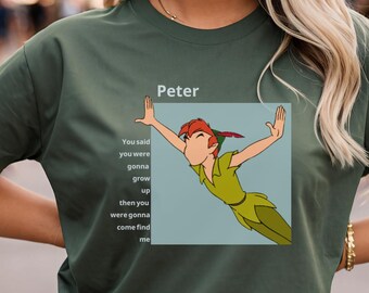 Retro Peter Pan Shirt, Peter Swiftie Lyric Shirt, Flight to Neverland, Disney Parks Trip Tee, Disneyland, Disney World, Magic Kingdom