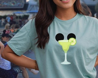 Mickey Ears Margarita Disney World-shirt, Epcot Drink Around The World, Disney T-shirt voor volwassenen