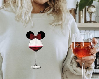 Sudadera con copa de vino de Disney, Festival de Comida y Vino de EPCOT, Bebiendo alrededor del mundo, Viaje de invierno a Disney
