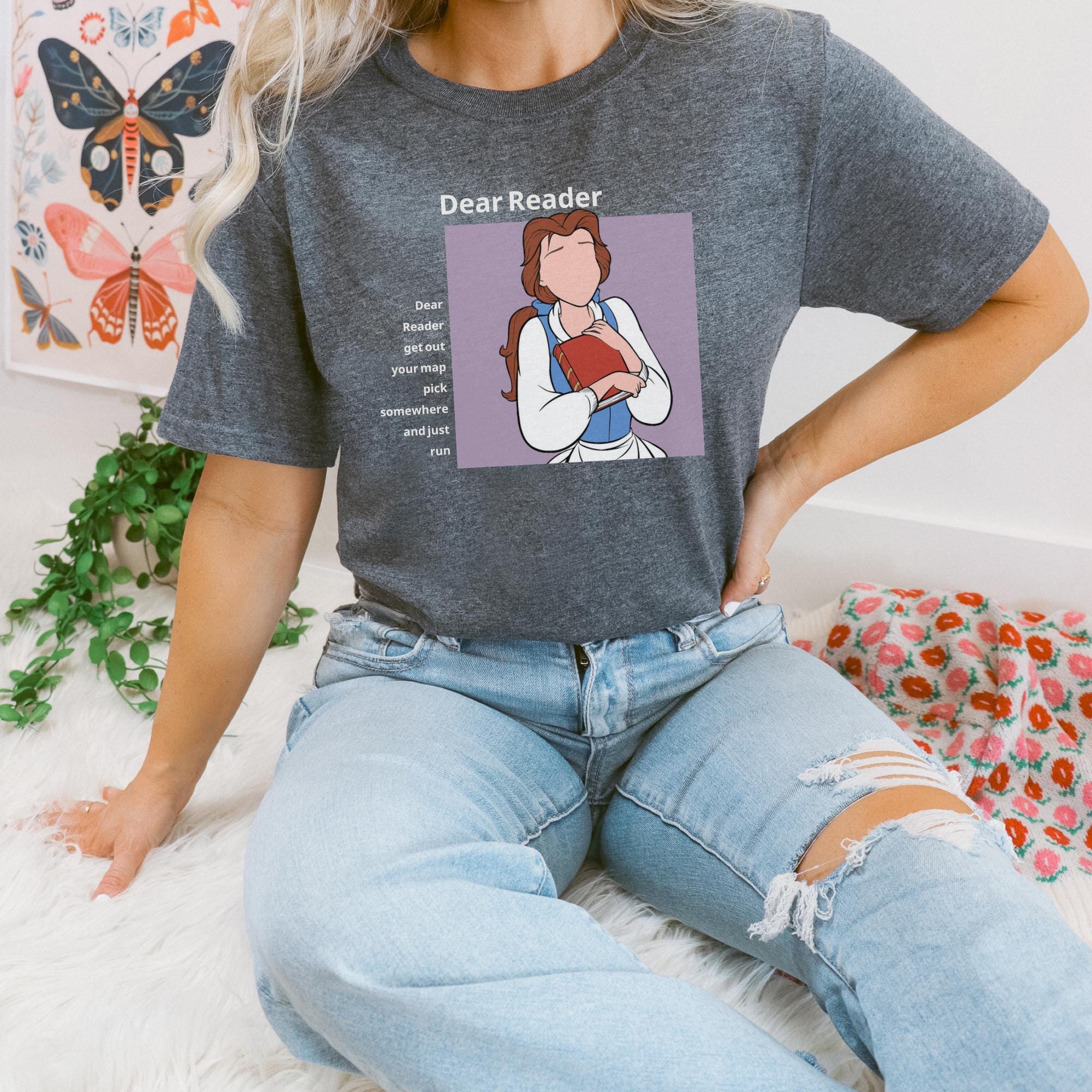 ヴィンテージ レトロ ベルの親愛なる読者シャツ、昔話、美女と野獣