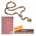 Handcrafted Wood St Michael Chaplet, Novena Rosary