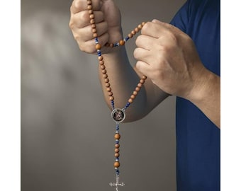 St Michael Rosary | Handmade Wood Prayer Beads