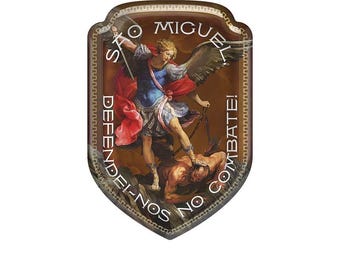 St Michael Archangel Sticker, Saint Protection Decal (4.72" / 12cm)