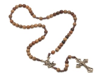 St Michael Rosary | Handmade Wood Prayer Beads
