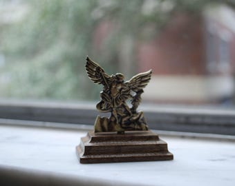 Handcrafted St. Michael the Archangel Statue, Catholic, Saint Michael Protection