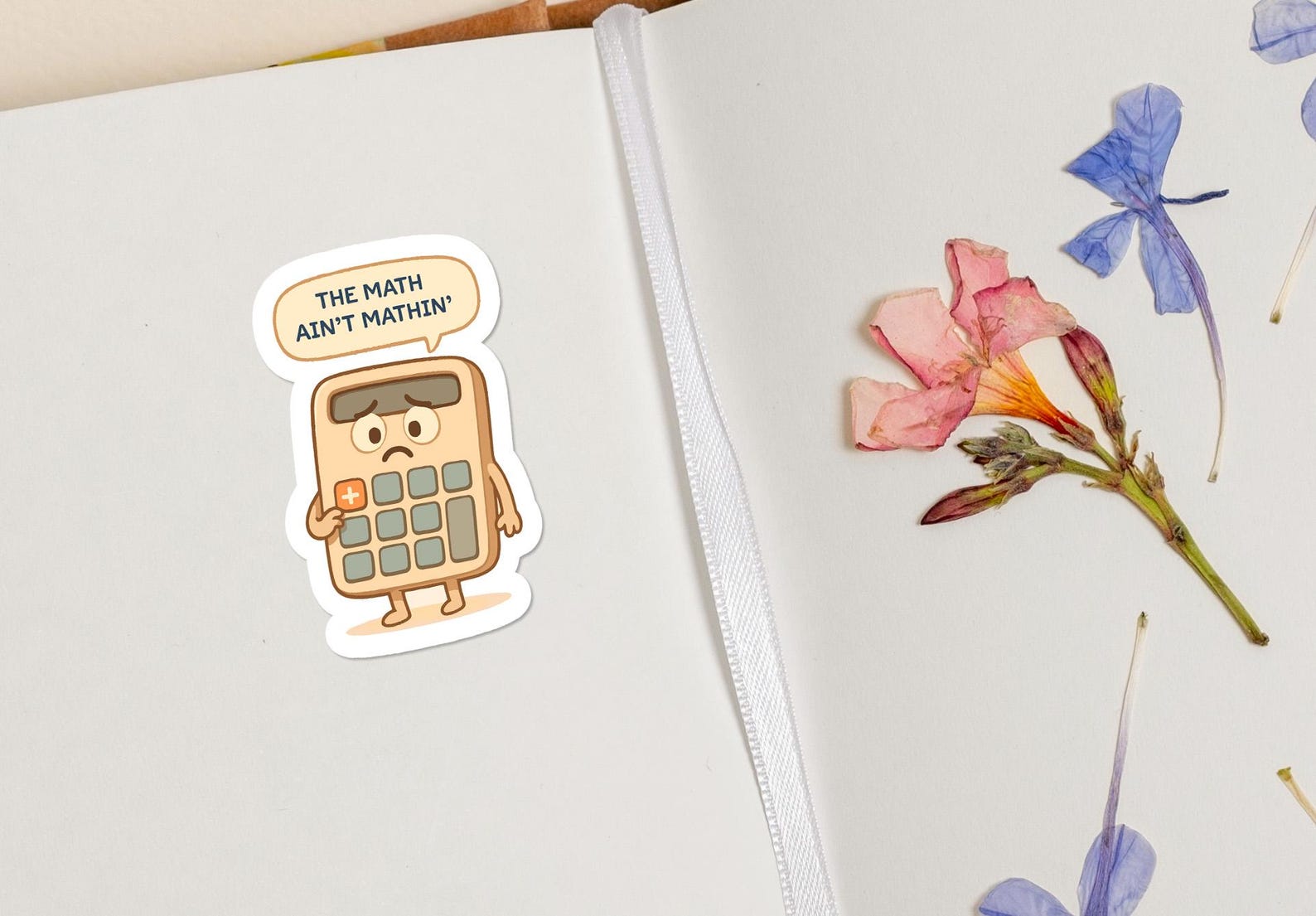 The Math Ain’t Mathin Sticker, Funny Calculator Meme, Cute Math Pun ...