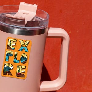 Explore Sticker, Adventure Design, Nature Travel Sticker, Hiking and ...