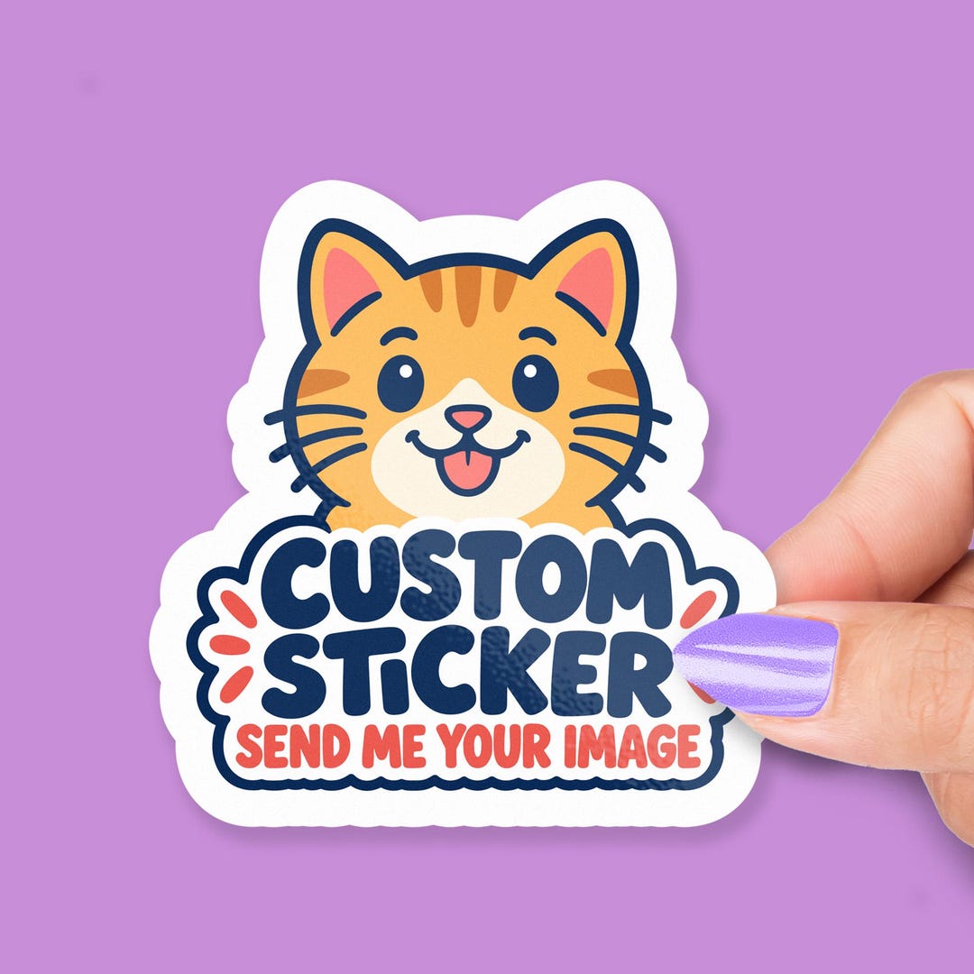 Custom Cat Face Sticker From Photo, Personalized Custom Sticker, Cat ...