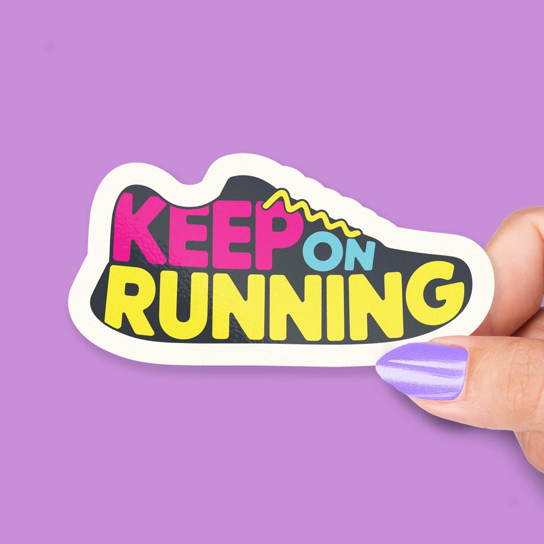 Runners Kit Sticker Keep on Running Shoe Sticker for Runners, Gym Motivation, Marathon ...
