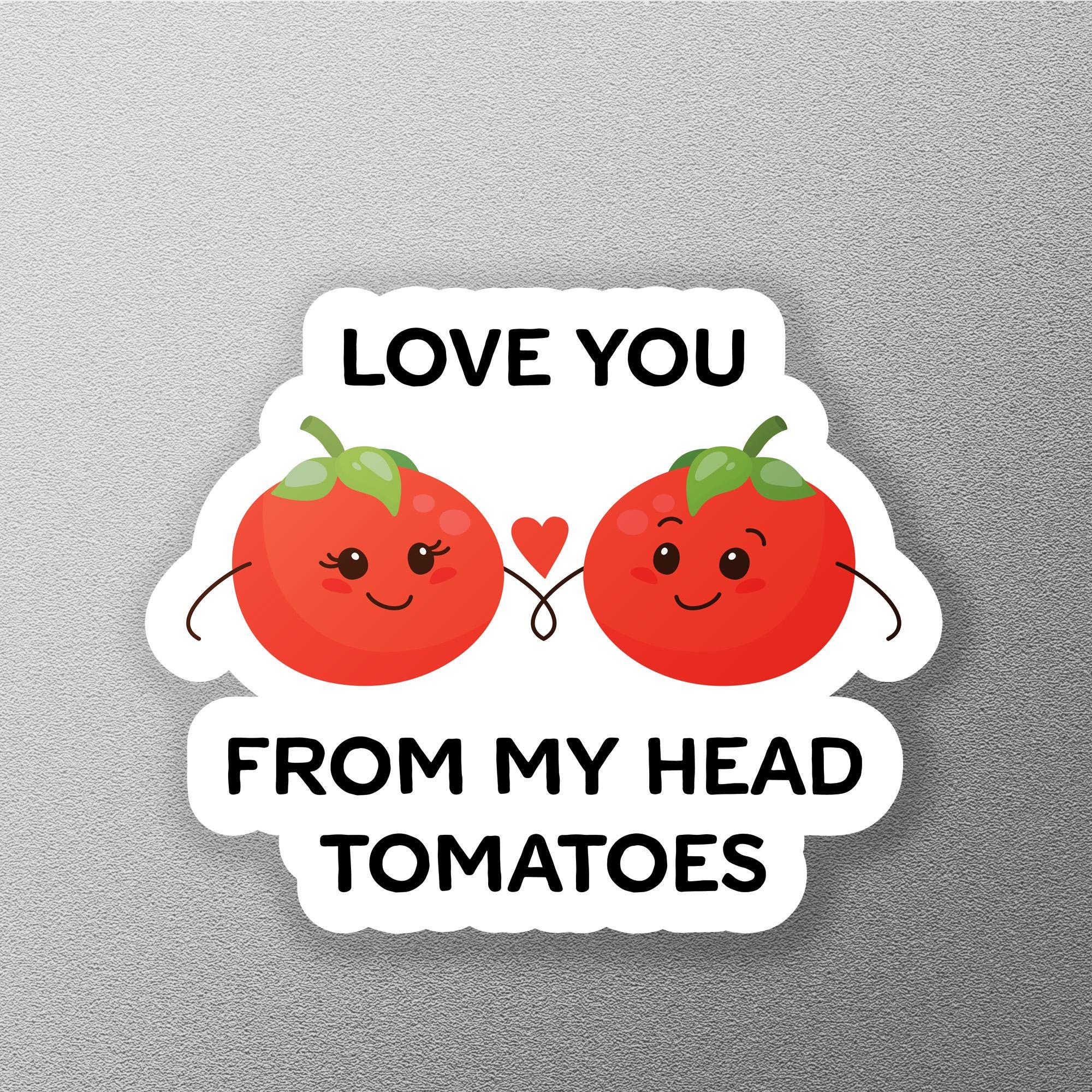 Sottobicchiere Divertente 'Ti Amo Dalla Testa Ai Pomodori' – Regalo Originale In MDF 9x9cm
