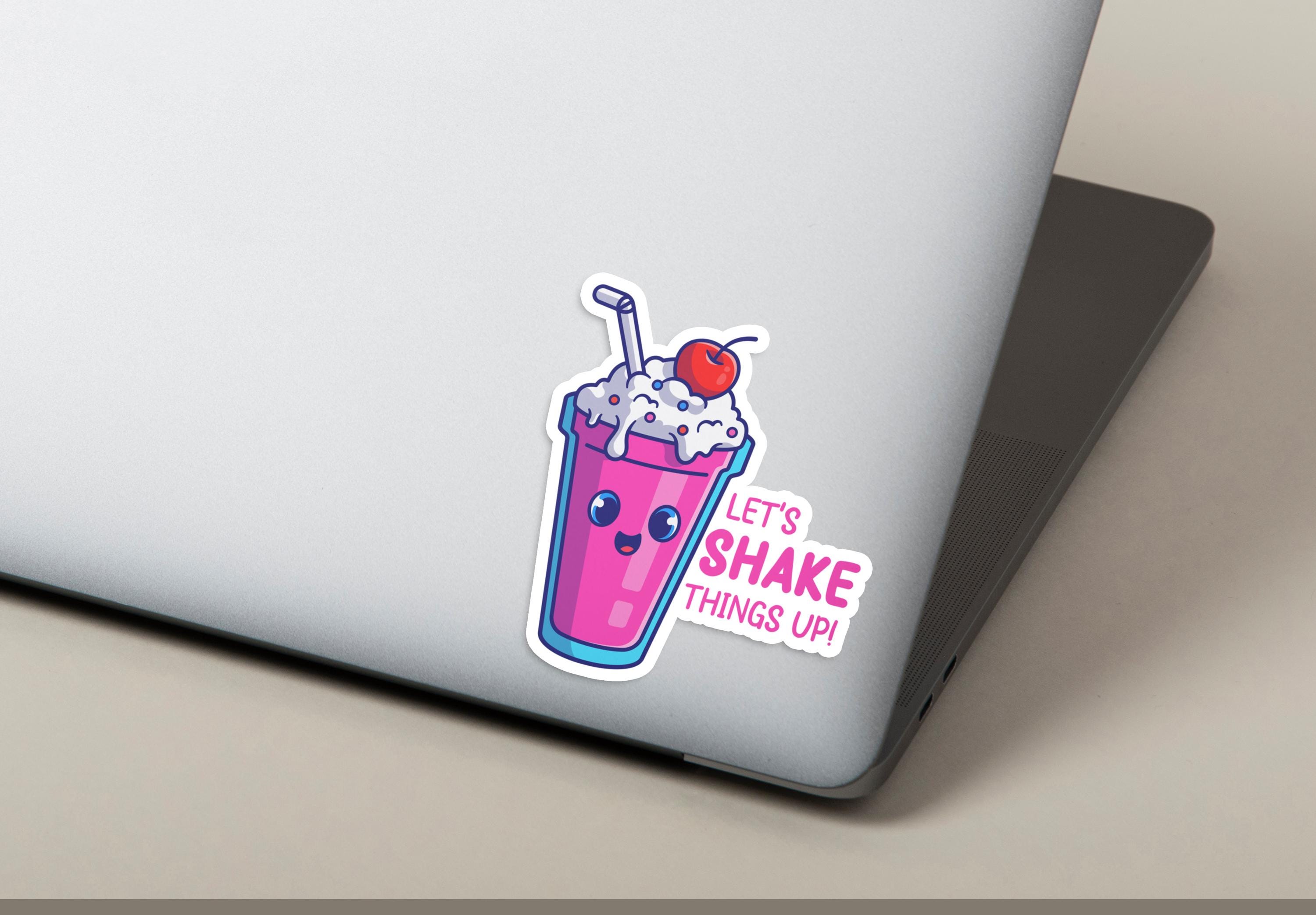 Shakes Sticker Design Shake It up - Cute Milkshake Sticker, Fun Pun Design, Adorable Vinyl ...