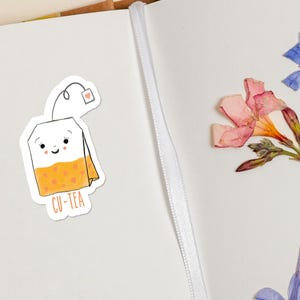 Cu-tea - Cute Tea Bag Sticker, Adorable Pun Design, Tea Lover Gift ...