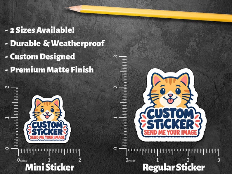 Custom Cat Face Sticker From Photo, Personalized Custom Sticker, Cat ...