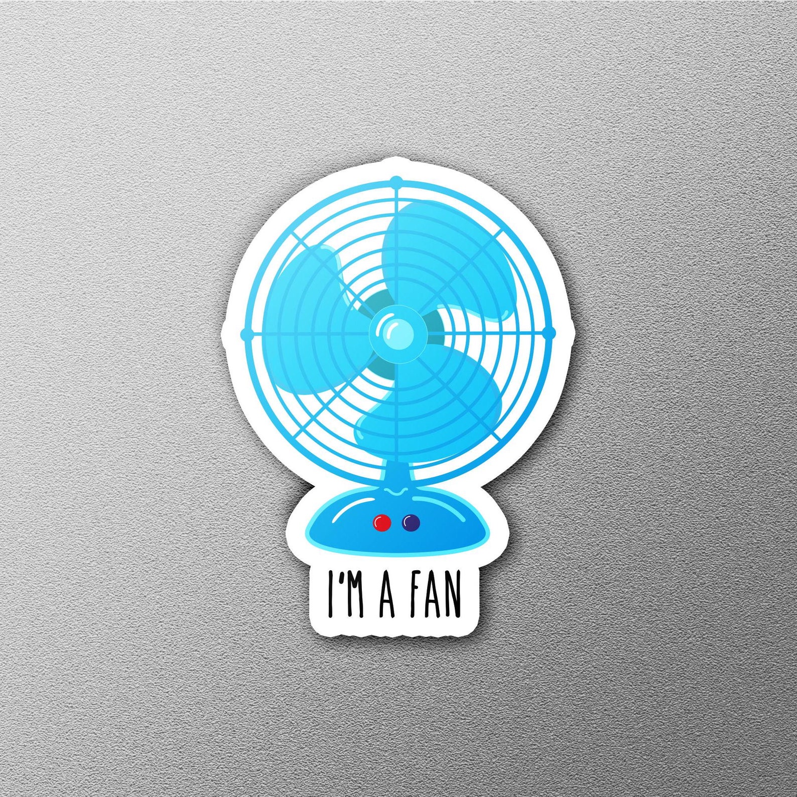 Fan Shell Sticker I'm a Fan! - Cute Fan Sticker, Fun Pun Design, Adorable Vinyl Sticker ...