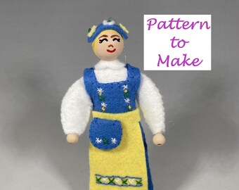 Felt Ornament Pattern:  Sweden